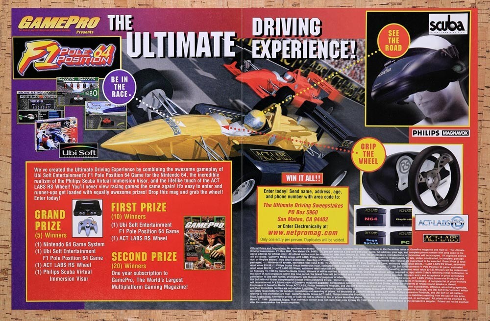 1997 F1 Pole Position 64 Sweepstakes Original Ad v2