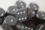Hi-Tech Speckled 16mm D6 Pipped | Grey/Silver (sold per piece) - 
