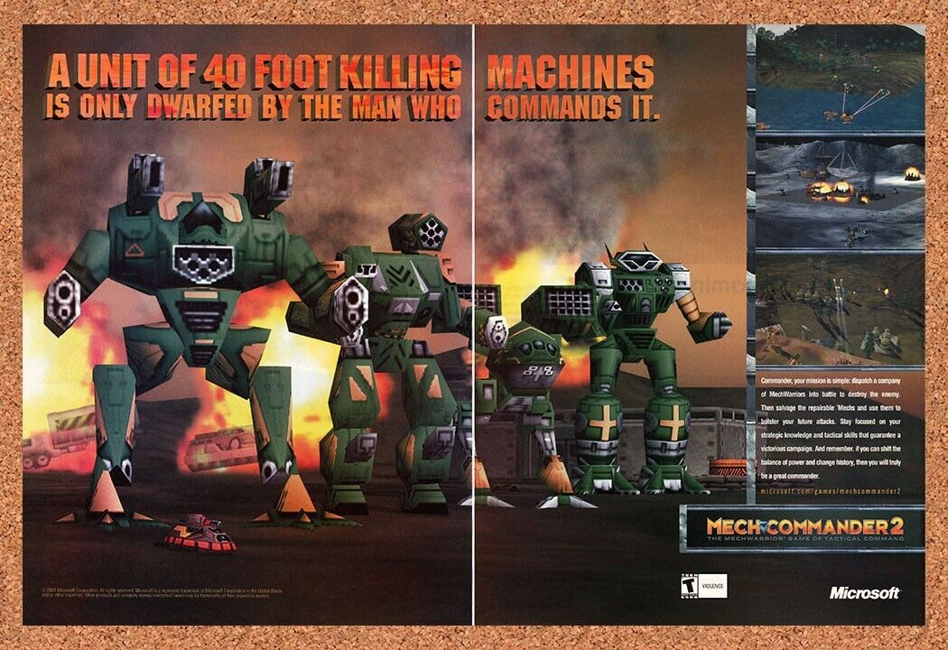 2003 Mech Commander 2 PC Original Killing Machines Ad
