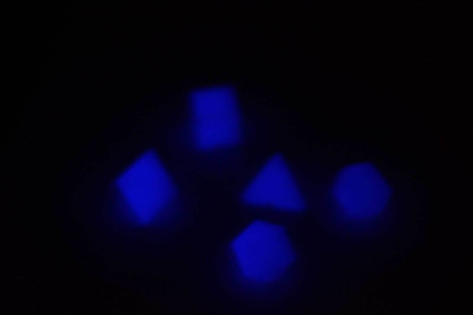 Vintage Ultra Rare Windmill Dice Poly Dice Set (5) RPG DnD Glows in the Dark - 