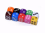 10 Red Orange Yellow Green Blue Red Opaque Dice Set 16mm 6-Sided RPG Magic D&D - 