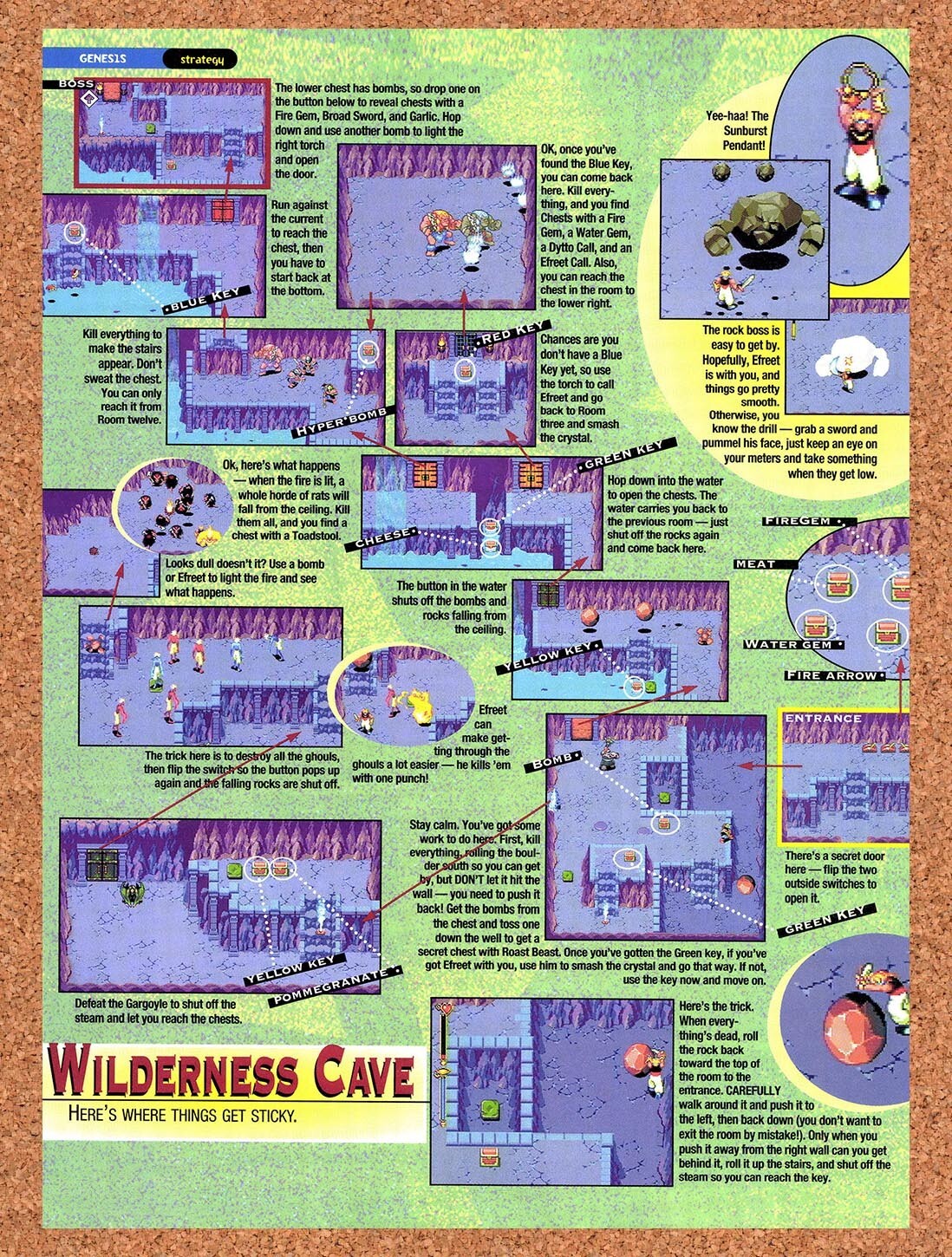 1995 Beyond Oasis Wilderness Cave Map Original Ad v3
