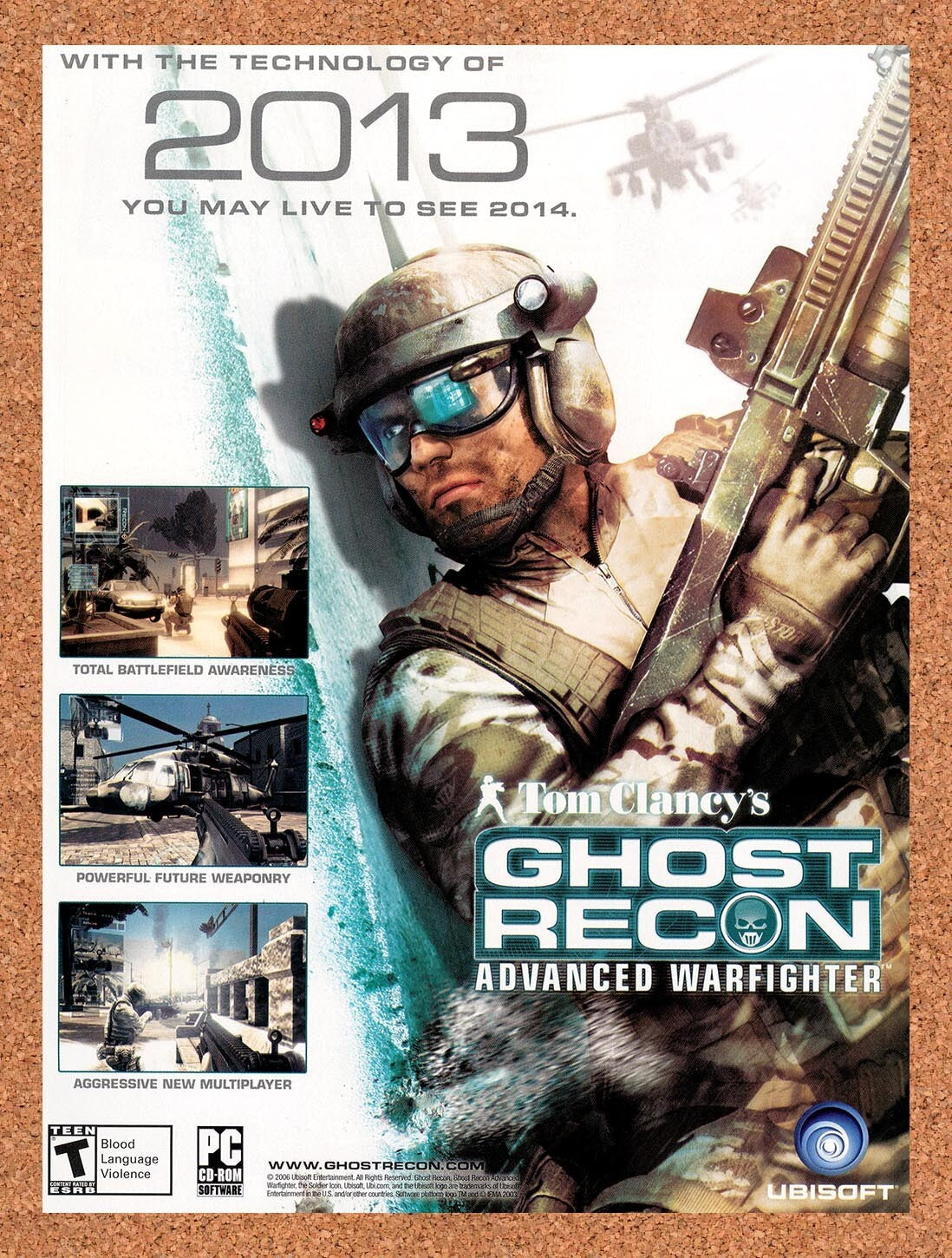 2006 Ghost Recon Advanced Warfighter PC Original Ad v2