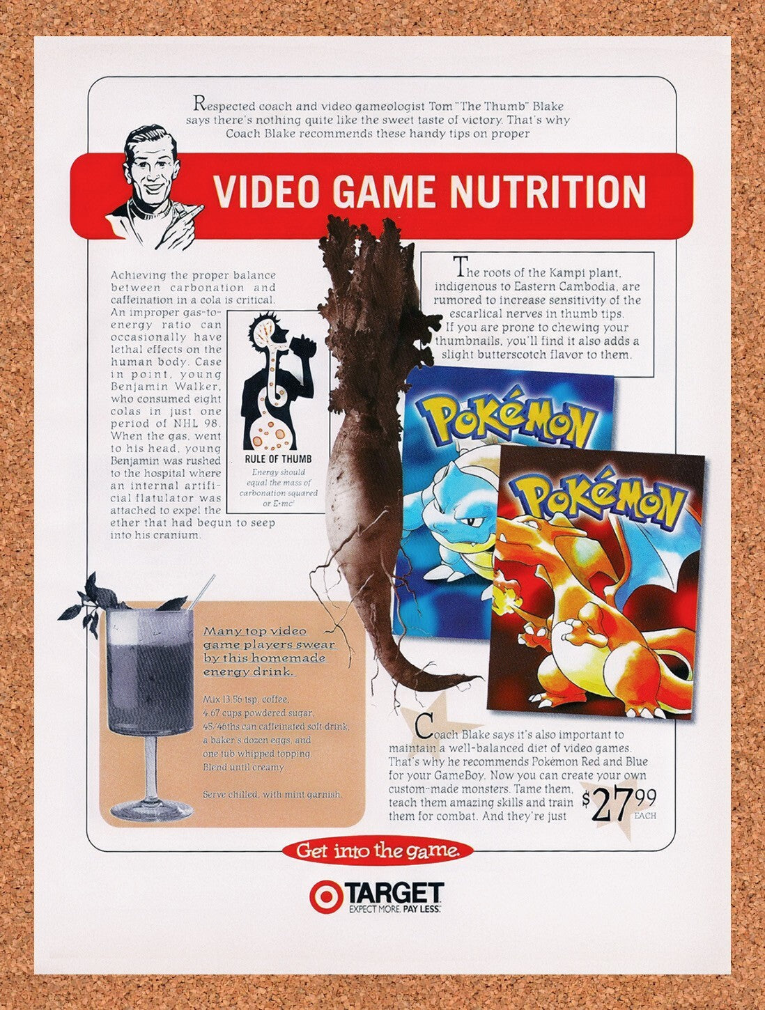 1998 Pokemon Red & Blue Target Original Ad v1