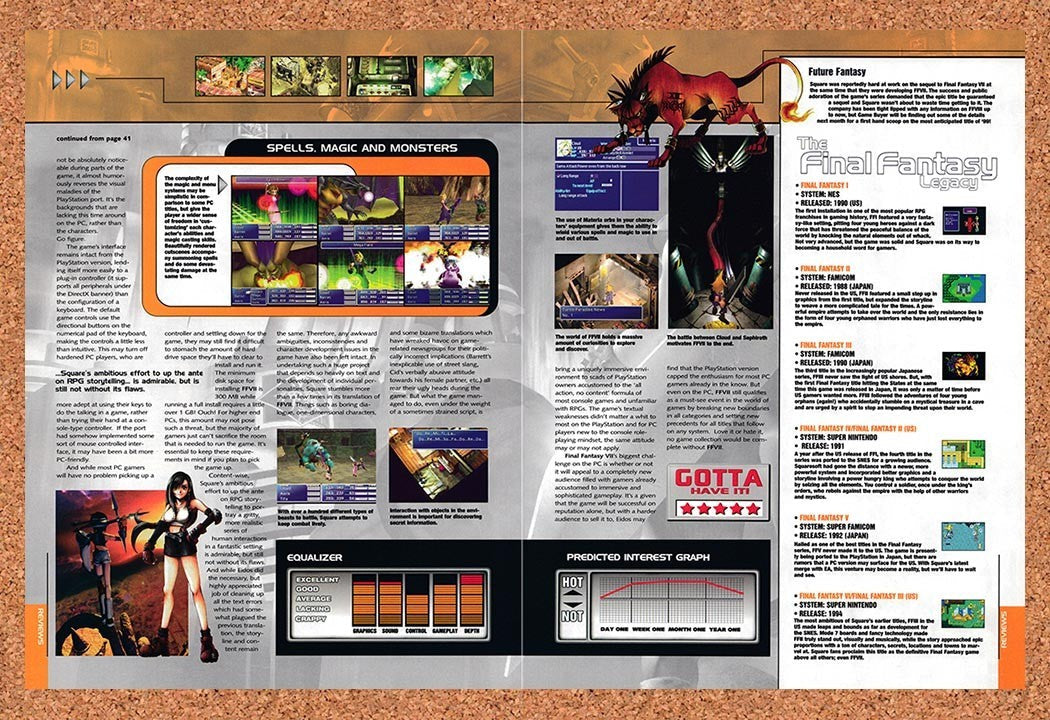 1998 Final Fantasy VII Spells Magick & Monsters Original Ad vr13