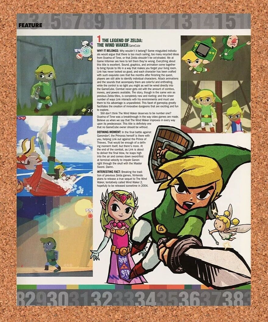 2005 Zelda Wind Waker GameCube Original Ad v5