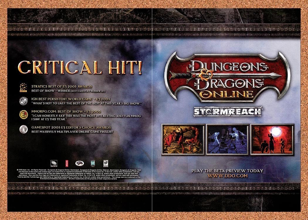 2005 Dungeons & Dragons Online Stormreach PC Original Ad v6