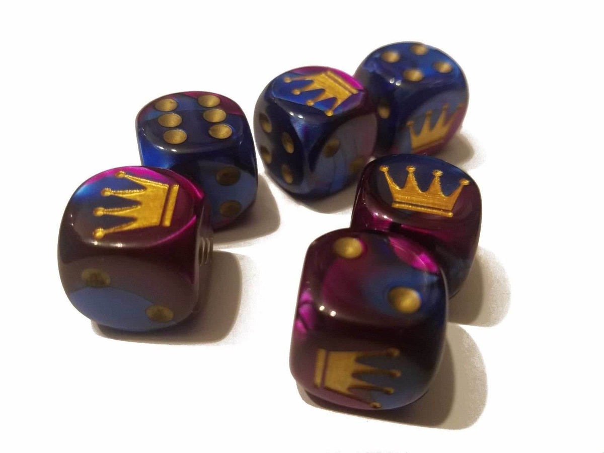 Custom Crown Gemini Blue-Purple Chessex Magic Rare Royal Regal by BrycesDice - 