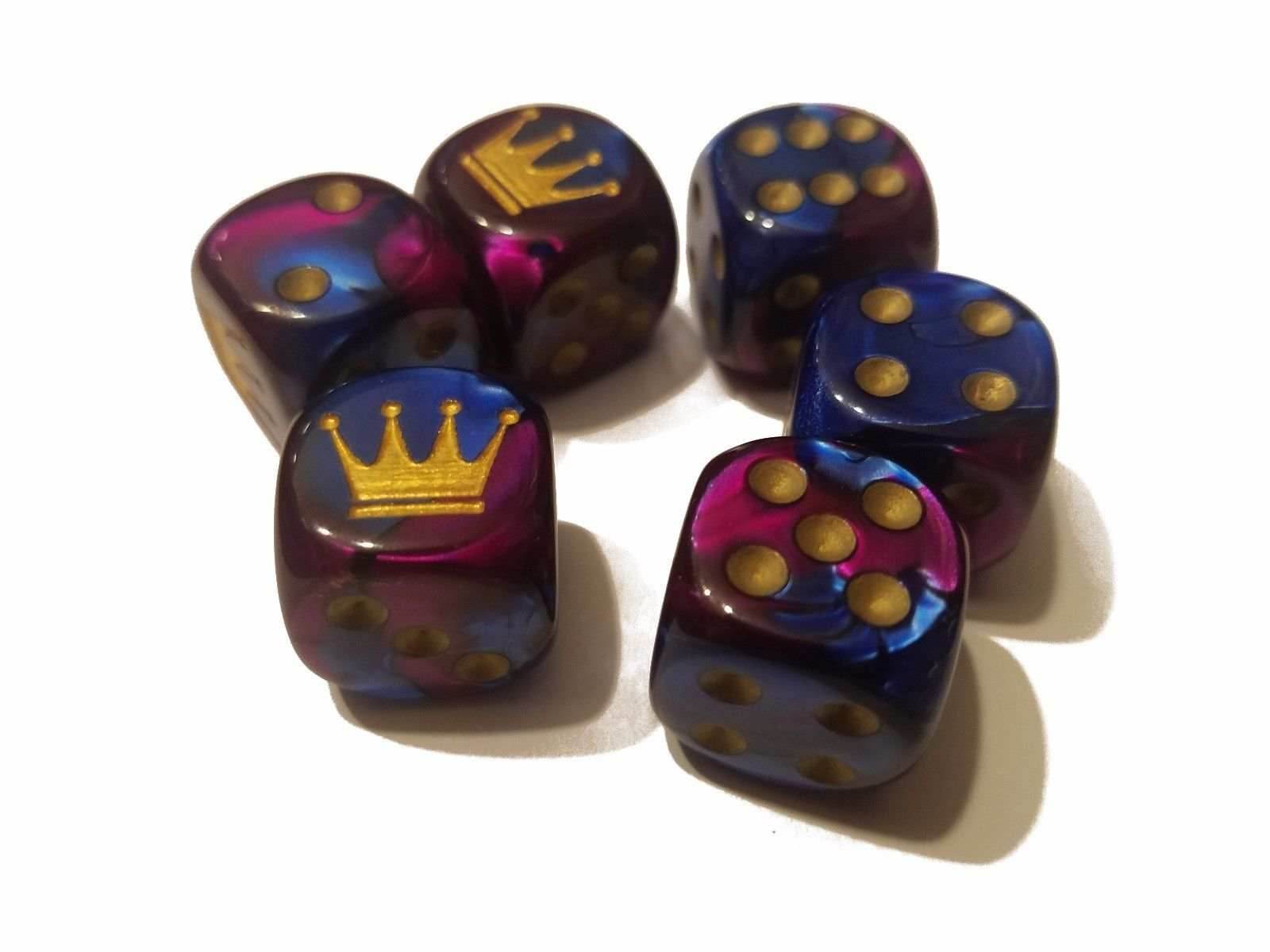 Custom Crown Gemini Blue-Purple Chessex Magic Rare Royal Regal by BrycesDice - 