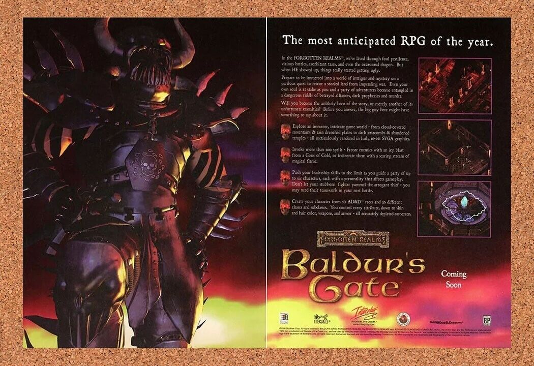 2000 Baldur's Gate PC Original Ad