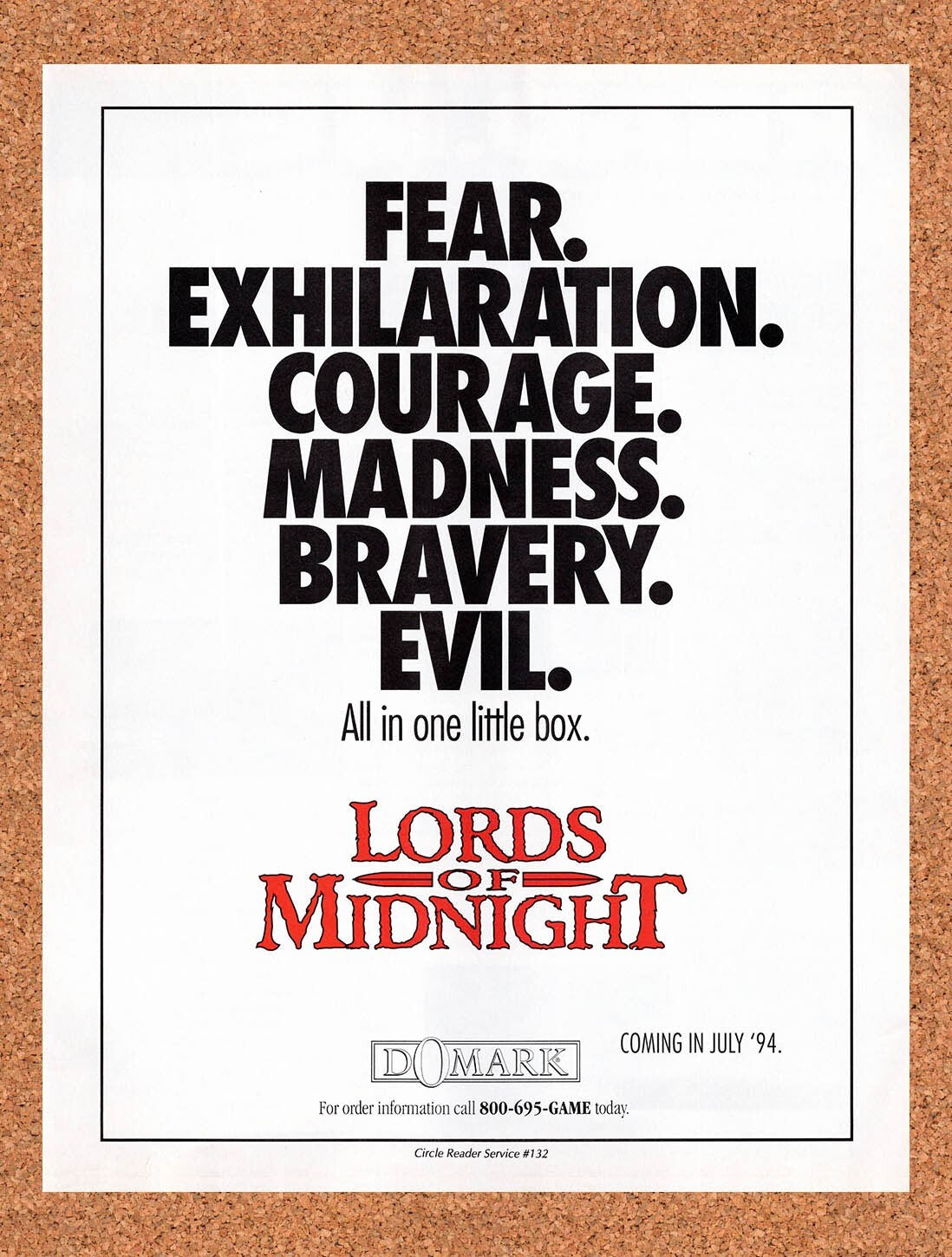 1994 Lords Of Midnight PC Original Ad v4