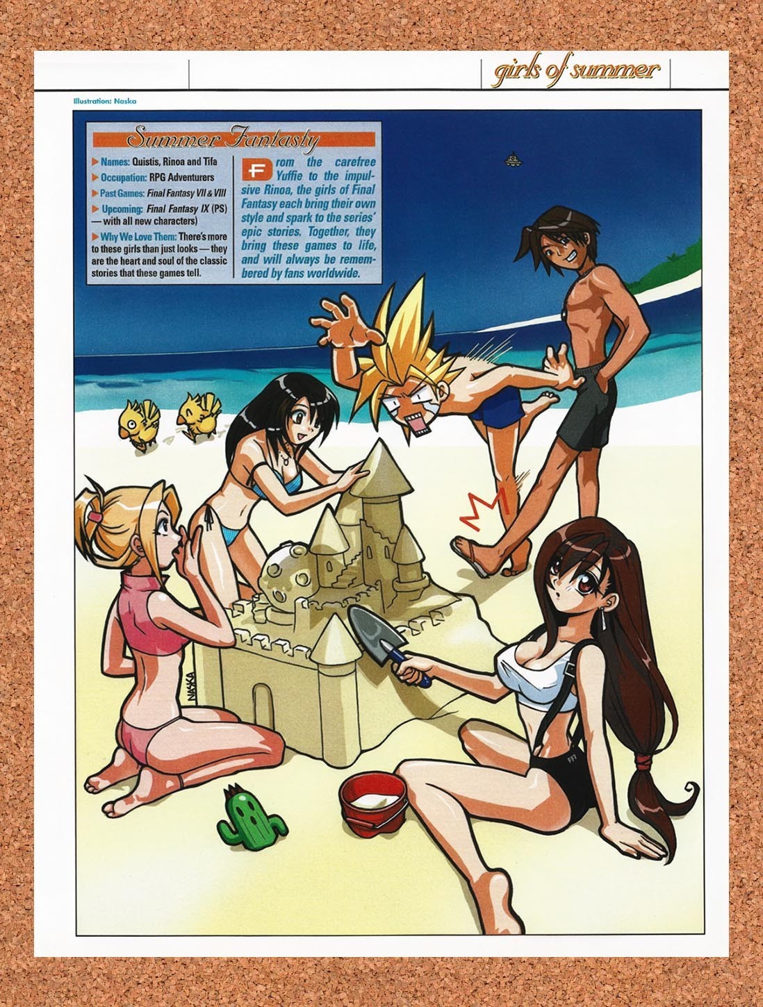 2000 Final Fantasy Swimsuit Special VII & VIII Original Ad vr1