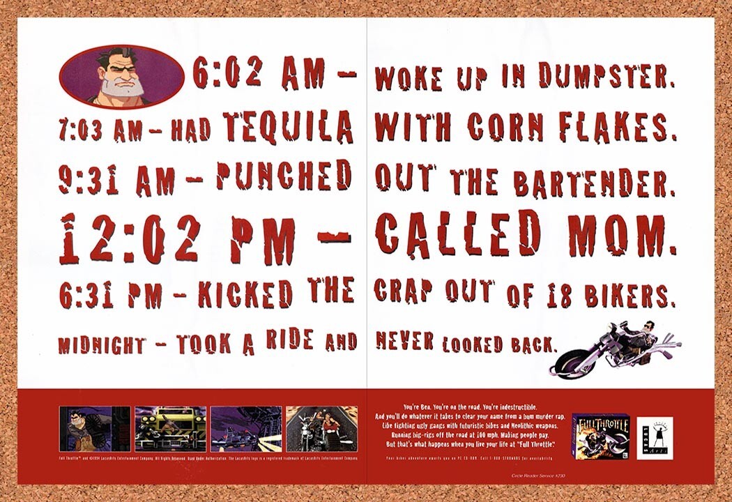 1995 Full Throttle PC Original Ad v2