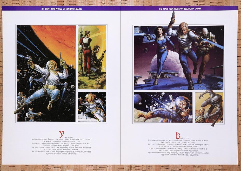 1991 Buck Rogers Early PC Game Story Original Ad v1