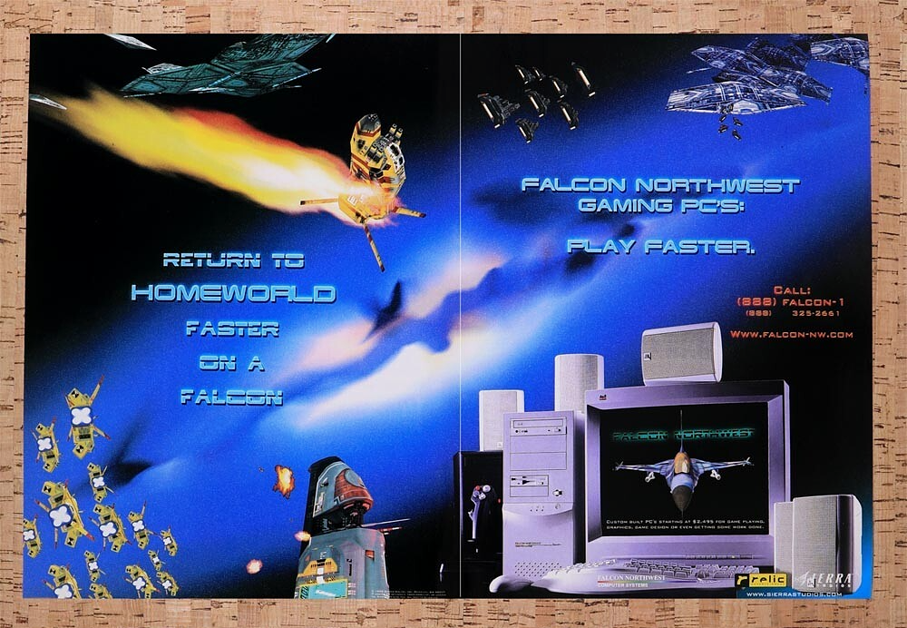1999 Homeworld Cataclysm Falcon Northwest Original Ad v4
