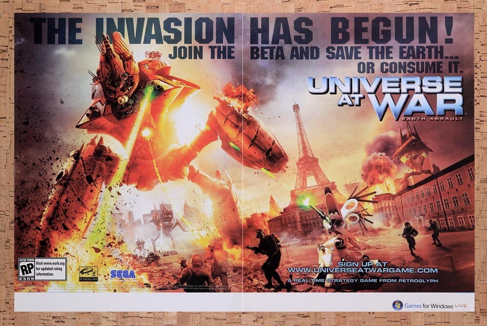 2007 Universe At War PC Original Ad v8