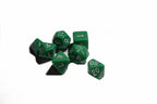 Green Opaque 7 Die Set Polyhedral Dice by BrycesDice RPG Magic D&D Unique Dragon - 