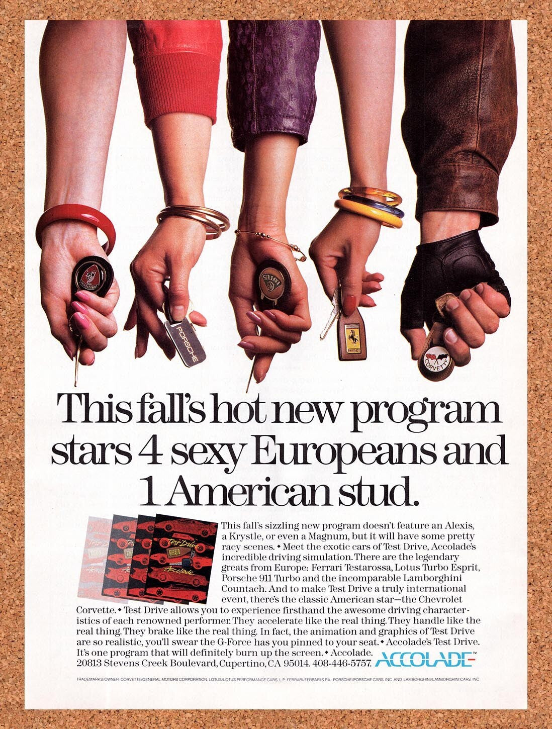 1987 Test Drive Atari ST Original Ad v1