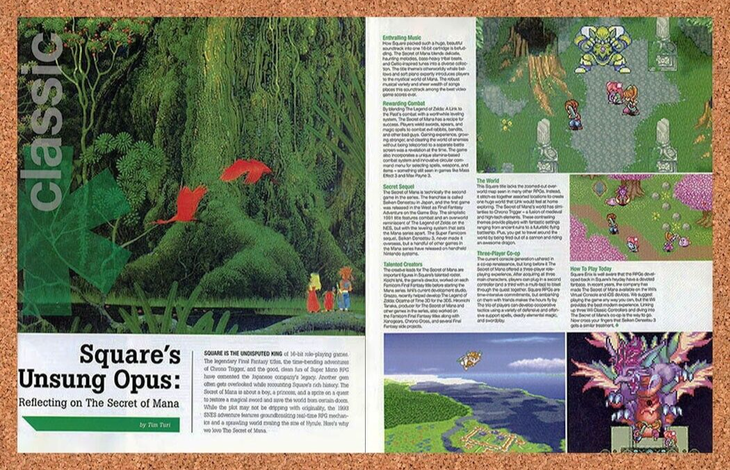 2013 Secret Of Mana SNES Original Ad