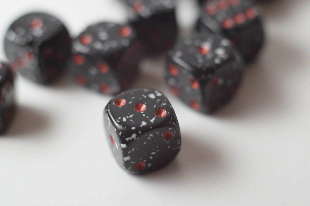 Space Speckled 12mm Dice pipped - 