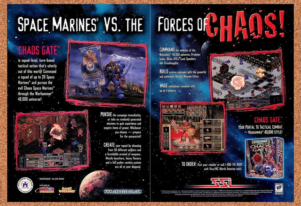 1998 Warhammer Chaos Gate PC Original Ad v2