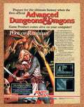 1990 Advanced Dungeons & Dragons Pool Of Radiance Amiga Original Ad v1