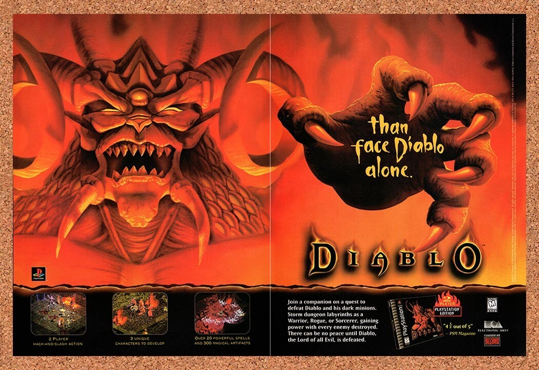 1998 Diablo PS1 Original Ad v4
