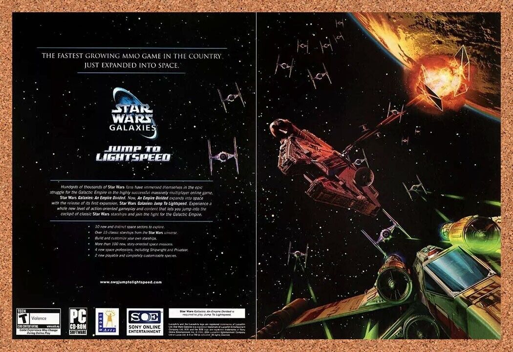 2006 Star Wars Galaxies PC Original Ad