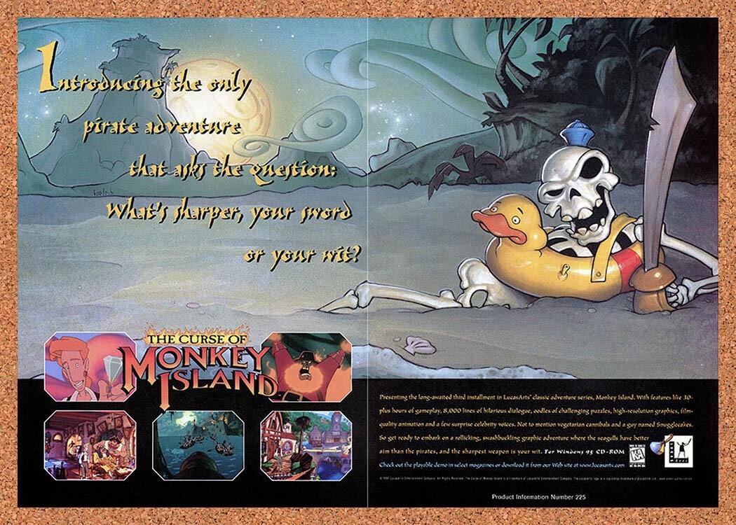 1997 The Curse of Monkey Island PC Original Ad v1