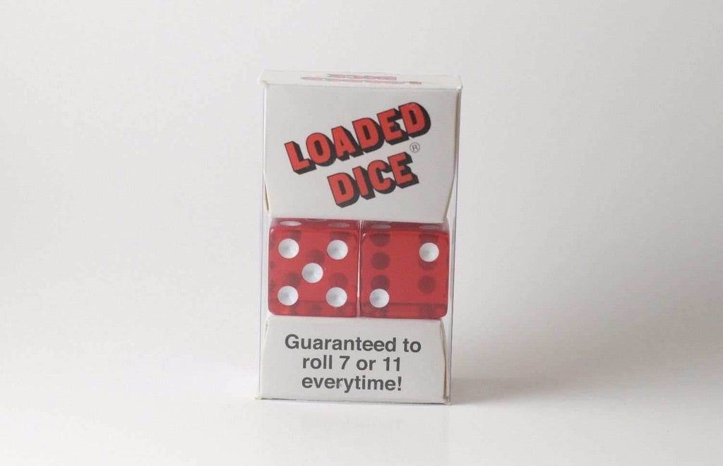 NEW Loaded Trick Transparent Red Dice Set Mis-Spotted 2, 5, 6 Only Not Weighted - 