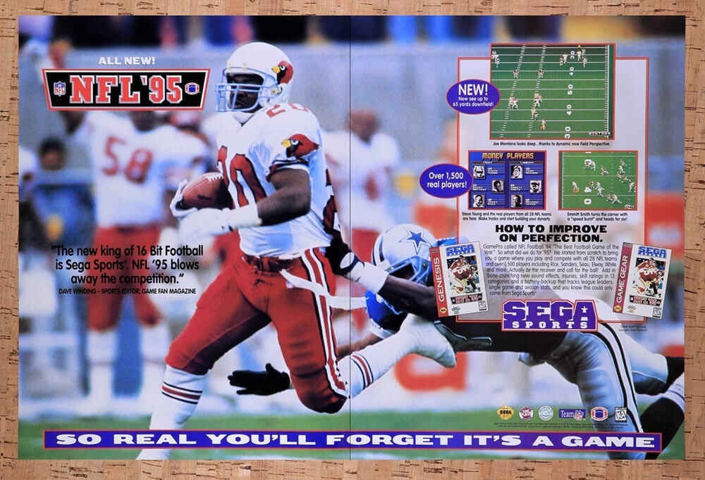 1995 NFL 95 Sega Original Ad v1