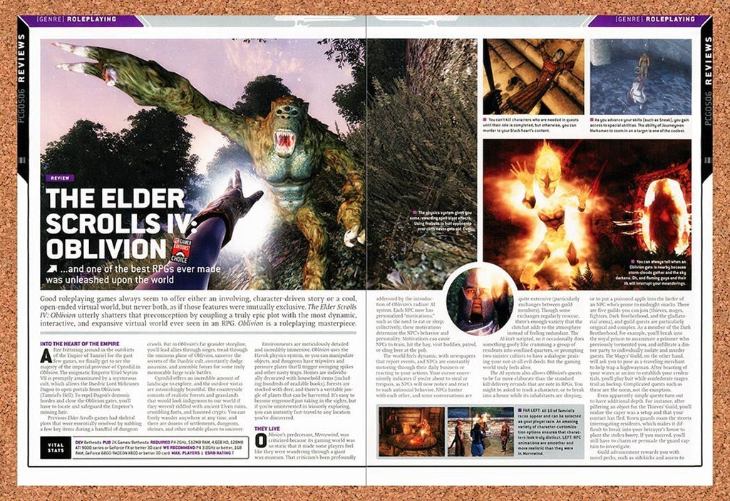 2006 Elder Scrolls IV Oblivion PC Original Ad vr8