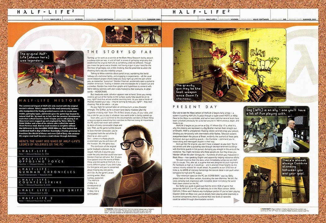 2005 Half-Life 2 Xbox Release Original Ad vr15