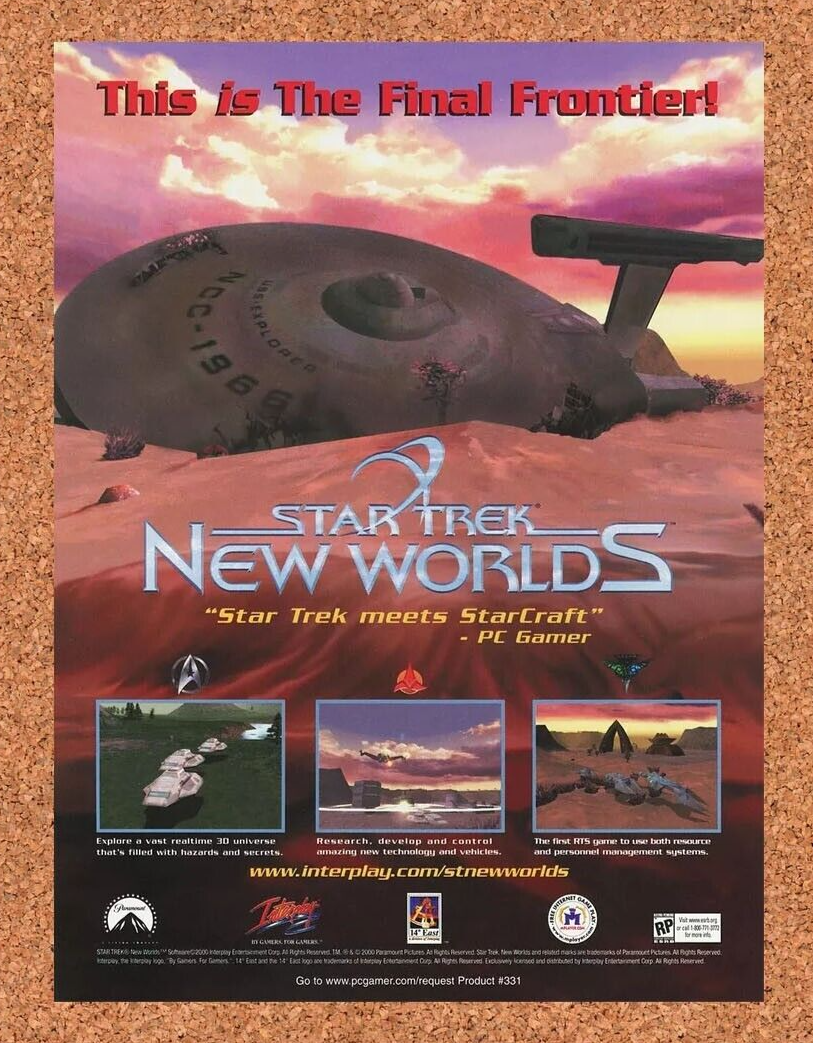 2002 Star Trek New Worlds PC Original Ad v2