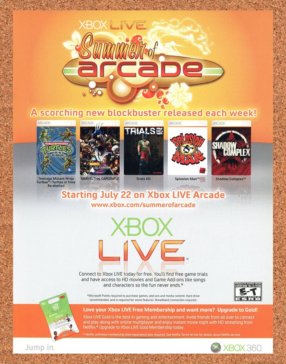 2009 Microsoft Xbox Live Summer Of Arcade Original Ad v2