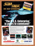 1993 Star Trek The Next Generation Game Boy Original Ad v1