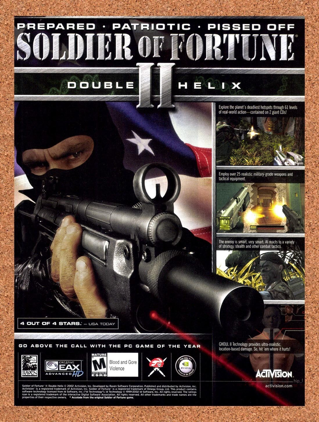 2002 Soldier Of Fortune II Double Helix PC Original Ad v1