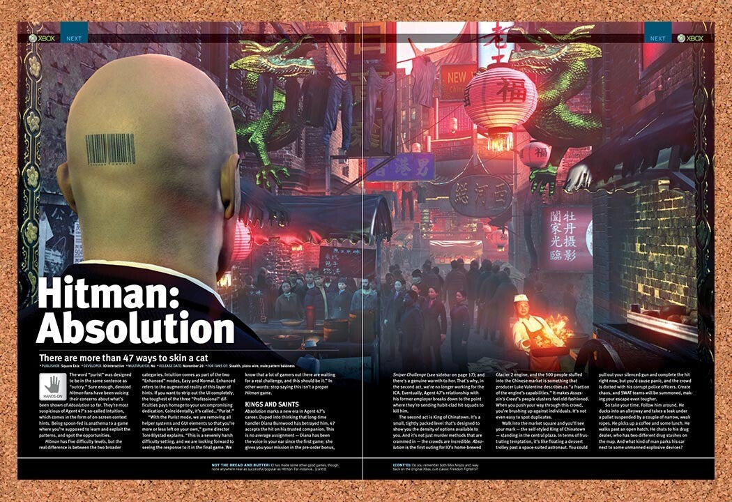 2012 Hitman Absolution Xbox 360 Review Original Ad v1