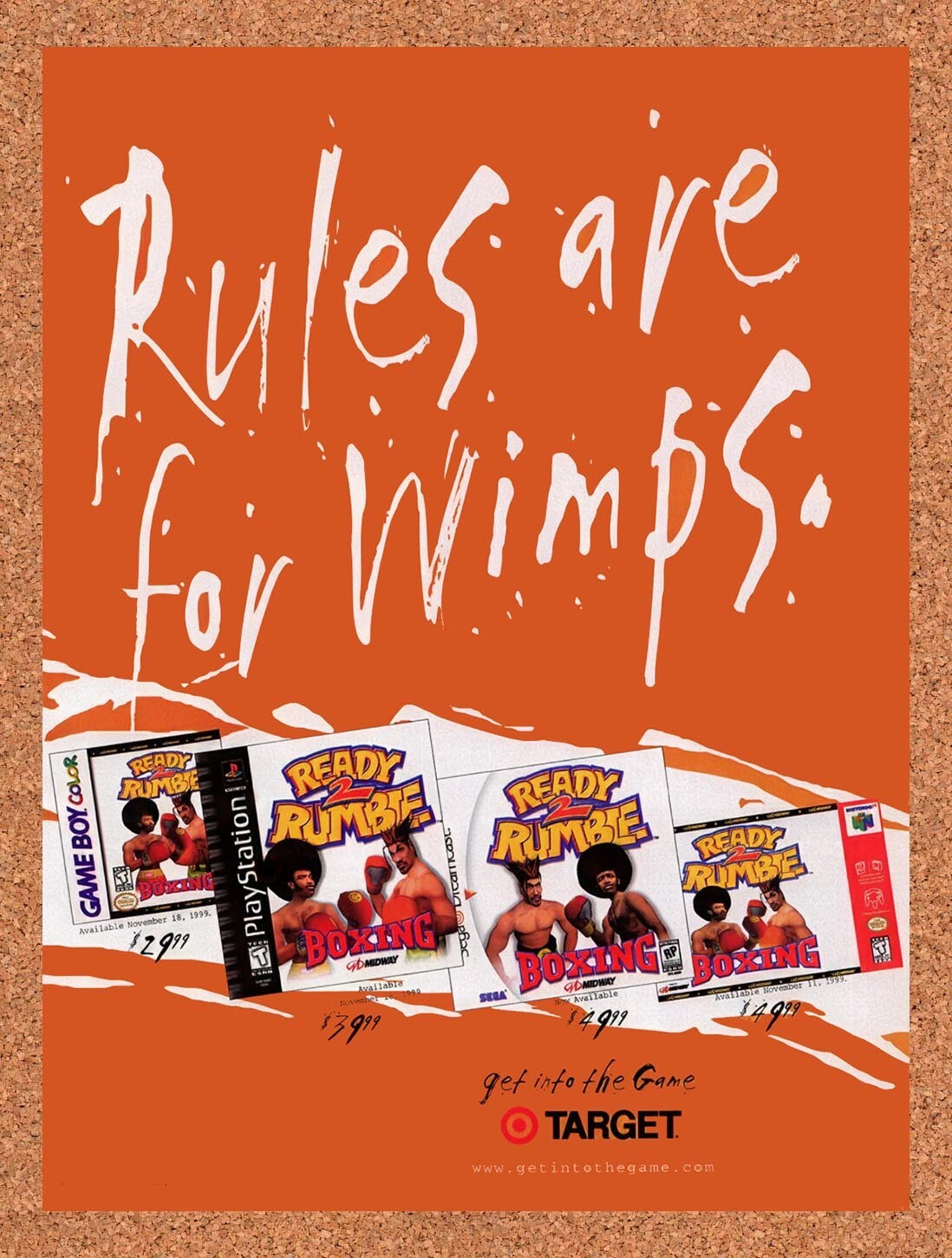 1999 Ready 2 Rumble Boxing Games At Target Original Ad v3