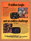 1983 Broderbund Spare Change Commodore 64 Games Original Ad v2