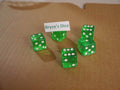 NEW Set of 5 Green Transparent Large Casino Size 19mm Dice Green Great Quality - 