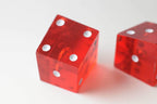 New Set of 2 Large Crooked Red Dice Whacky Crazy Trippy Gag Novelty Funny Gift - 