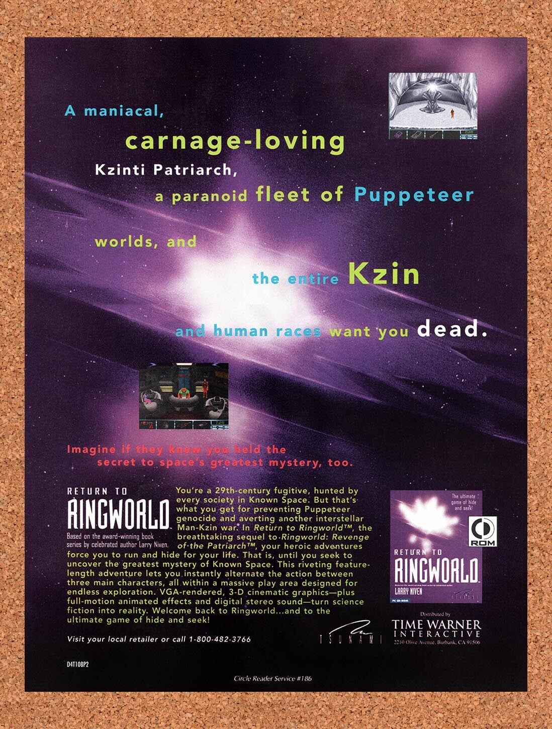 1994 Return To Ringworld DOS Original Ad v1