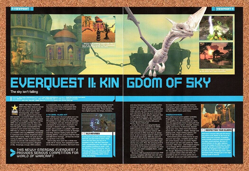2006 EverQuest II Kingdom Of Sky Original Review Ad
