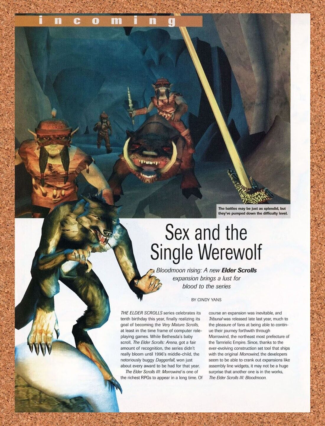 2005 Elder Scrolls III Bloodmoon PC Original Ad v1