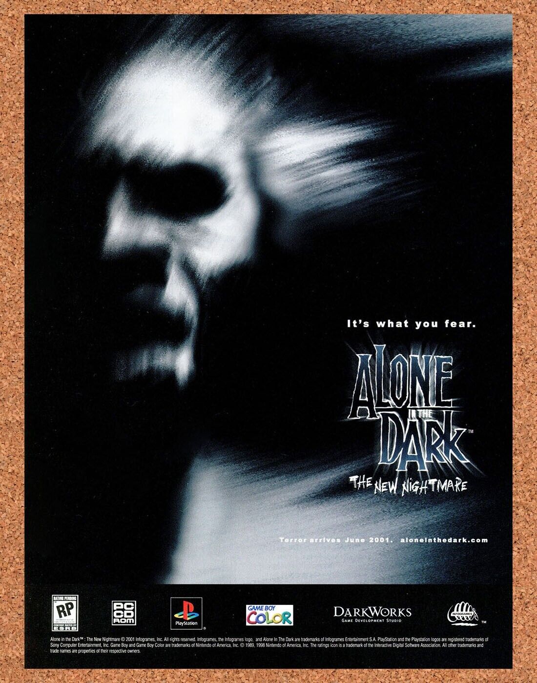 2003 Alone In The Dark PS1 Original Horror Ad v3