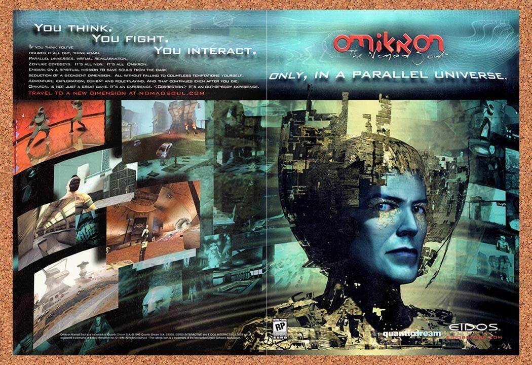 1999 Omikron The Nomad Soul PC Original Ad v3