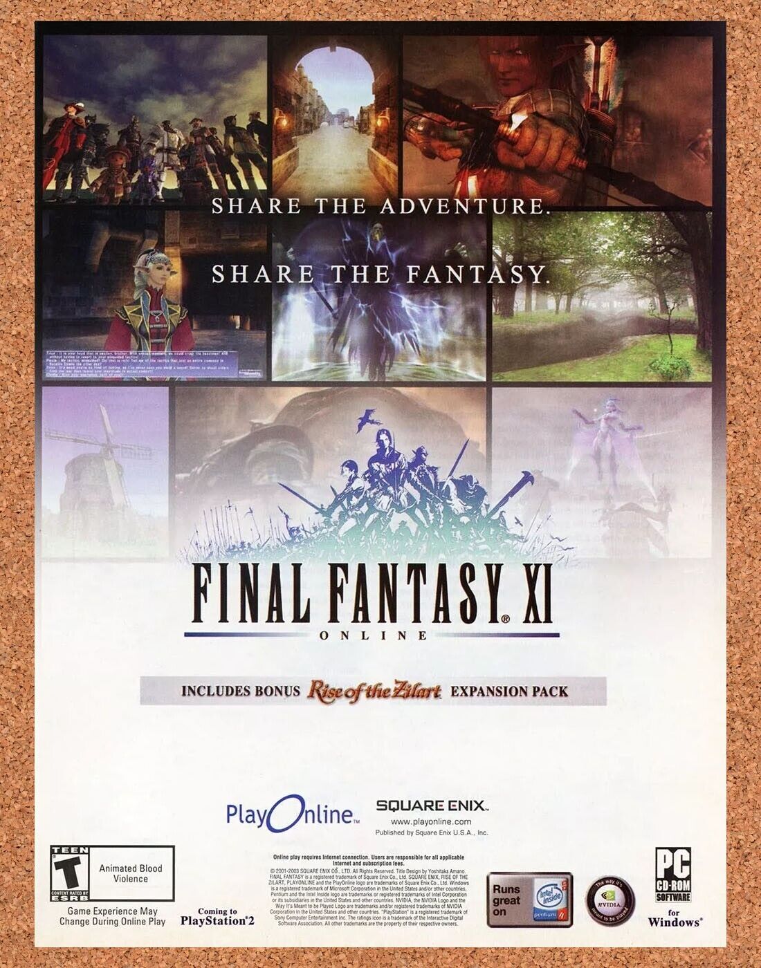 2005 Final Fantasy XI Online Original Ad