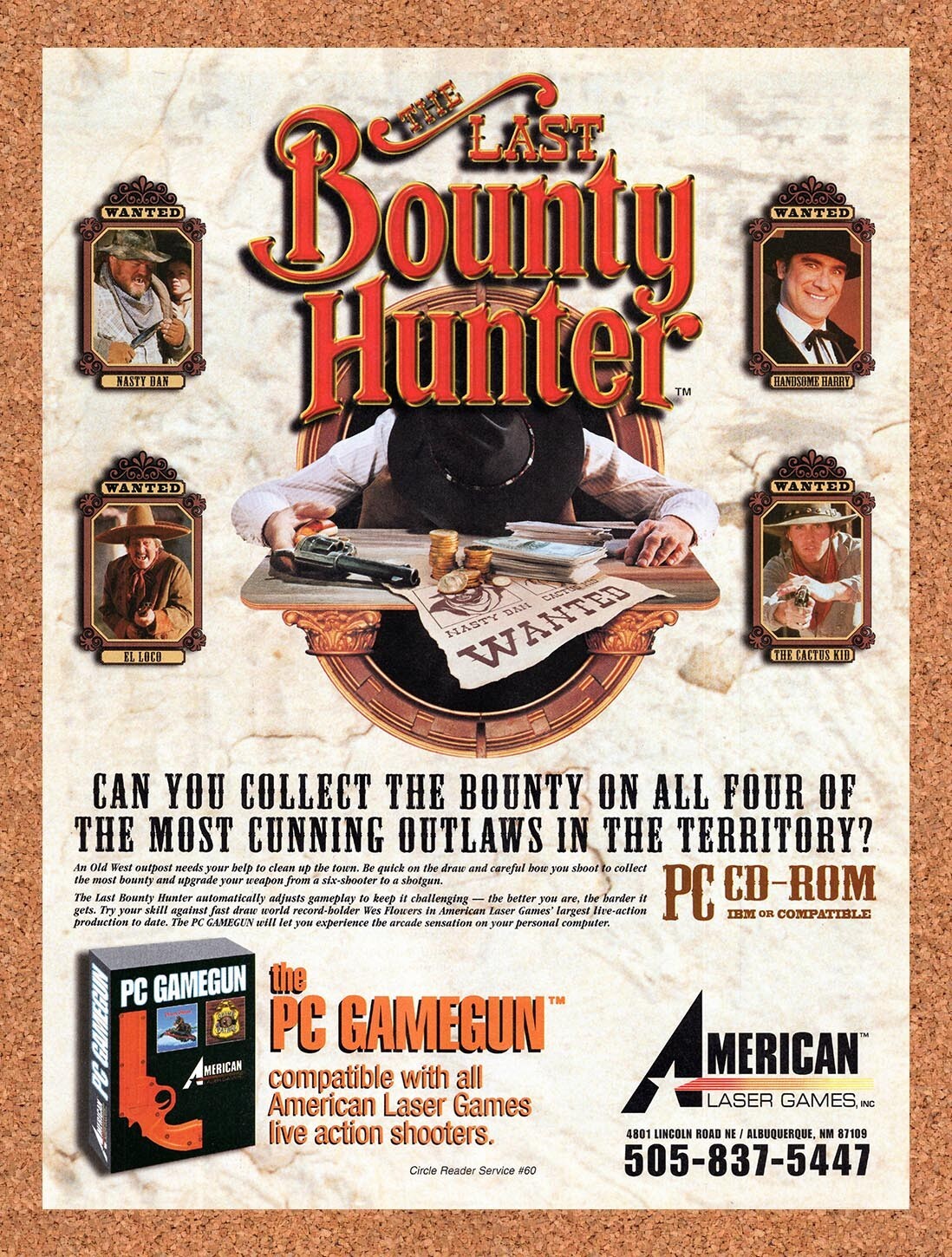 1995 The Last Bounty Hunter PC Original Ad v1