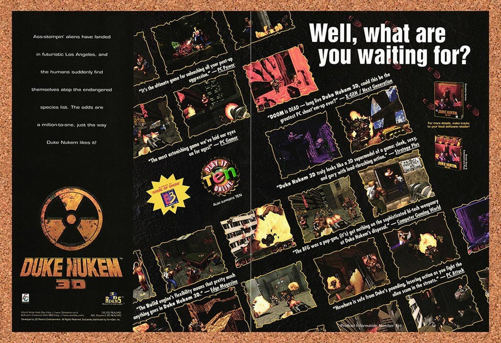 1996 Duke Nukem 3D PC Original Ad v4